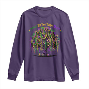 Funny Mardi Gras Bead Tree Carnival New Orleans Coconut Long Sleeve Shirt TS11 Purple Print Your Wear