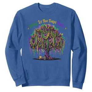 Funny Mardi Gras Bead Tree Carnival New Orleans Coconut Sweatshirt TS11 Royal Blue Print Your Wear