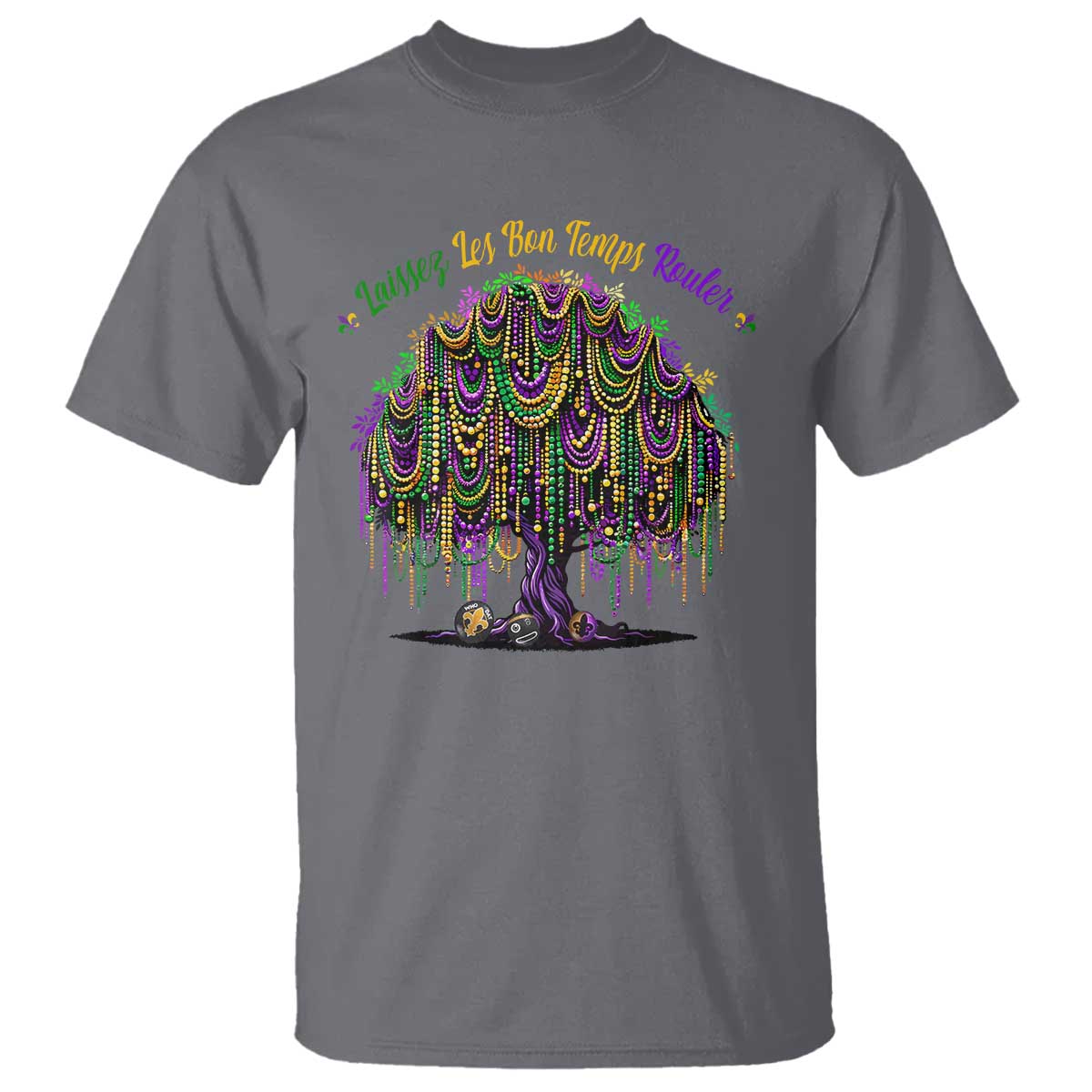 Funny Mardi Gras Bead Tree Carnival New Orleans Coconut T Shirt TS11 Charcoal Print Your Wear