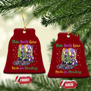Funny Mardi Gras Ceramic Ornament These Boots Were Made For Marching TS11 Print Your Wear