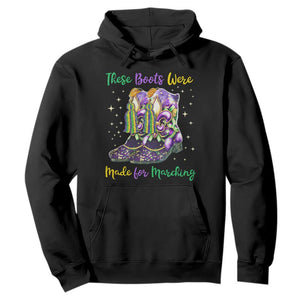 Funny Mardi Gras Hoodie These Boots Were Made For Marching TS11 Black Print Your Wear