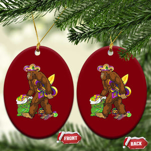 Funny Bigfoot Carnival Mardi Gras Party Ceramic Ornament TS11 Print Your Wear
