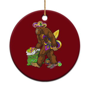 Funny Bigfoot Carnival Mardi Gras Party Ceramic Ornament TS11 1pc Red Print Your Wear