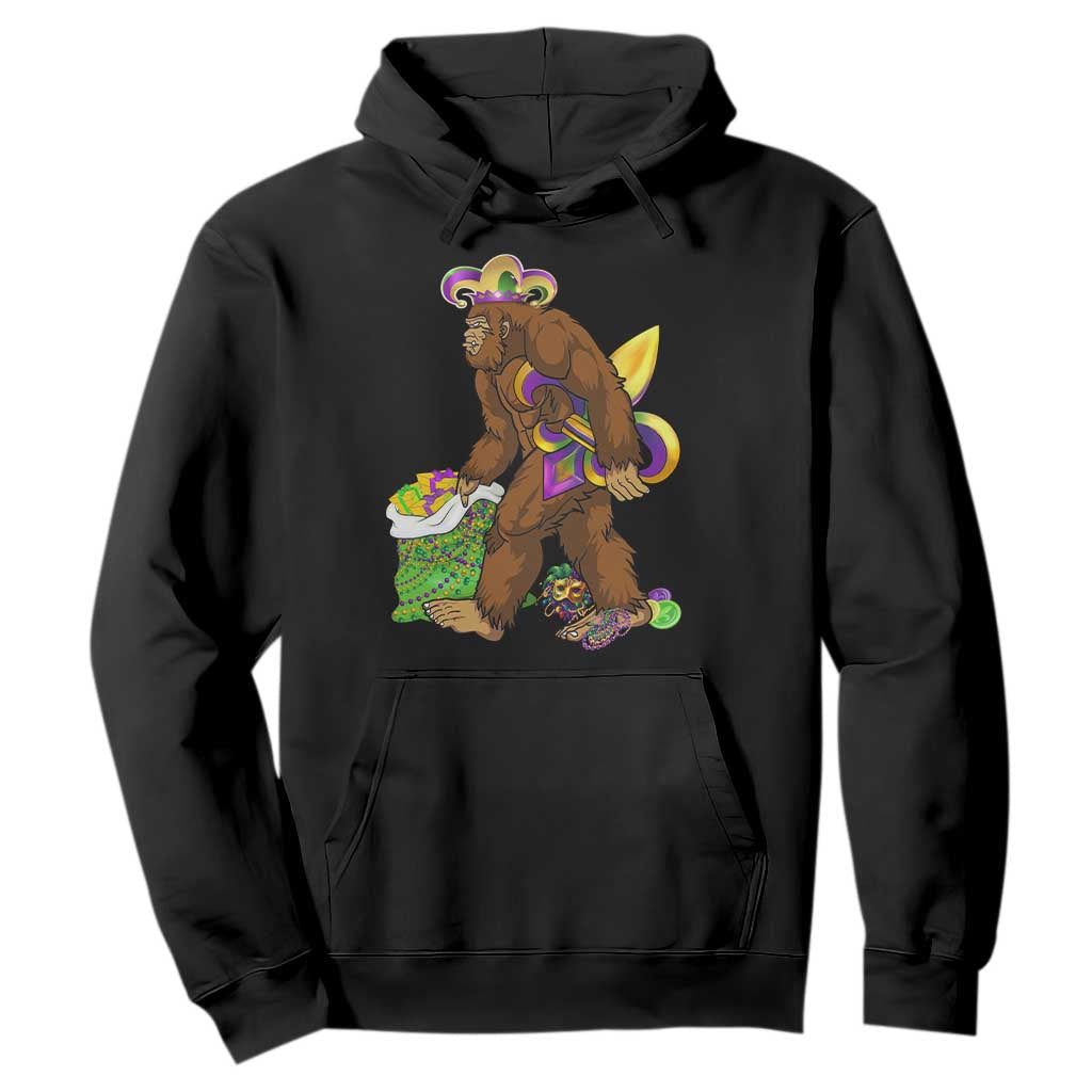 Funny Bigfoot Carnival Mardi Gras Party Hoodie TS11 Black Print Your Wear