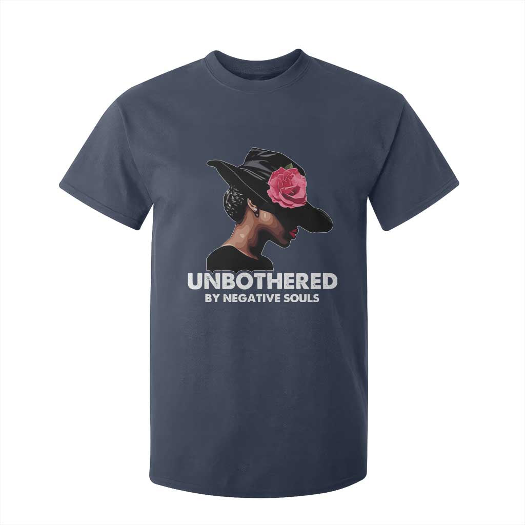 Funny African American T Shirt For Kid Unbothered By Negative Souls TS11 Navy Print Your Wear