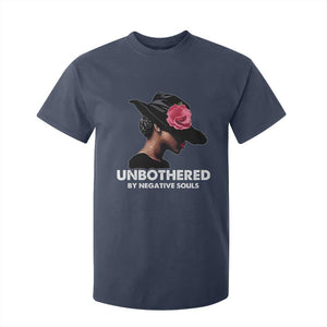Funny African American T Shirt For Kid Unbothered By Negative Souls TS11 Navy Print Your Wear