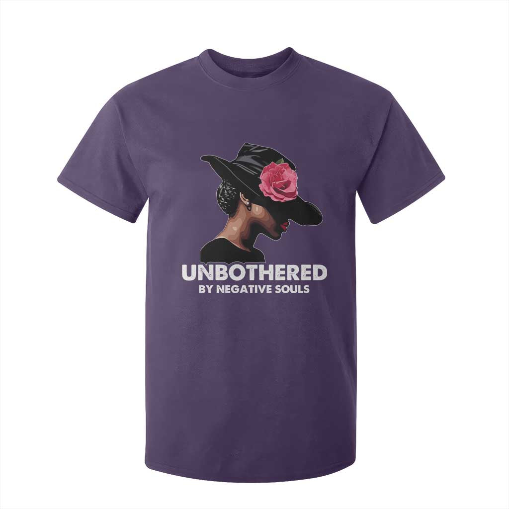 Funny African American T Shirt For Kid Unbothered By Negative Souls TS11 Purple Print Your Wear