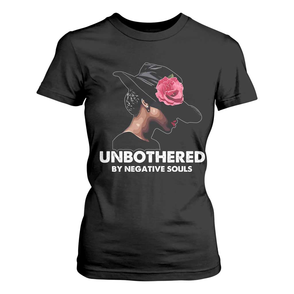 Funny African American T Shirt For Women Unbothered By Negative Souls TS11 Black Print Your Wear