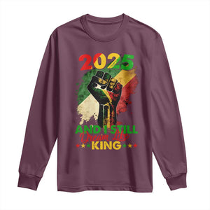 2025 And I Still Dream Like King Long Sleeve Shirt Martin Luther King Day Black History Month TS11 Maroon Print Your Wear