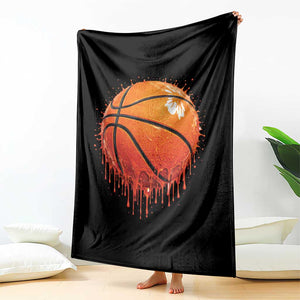 Funny Basketball Drip Splash Graphic Throw Blanket TS11 Print Your Wear