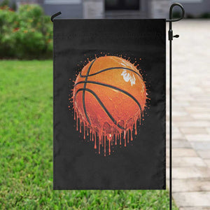 Funny Basketball Drip Splash Graphic Garden Flag TS11 Print Your Wear