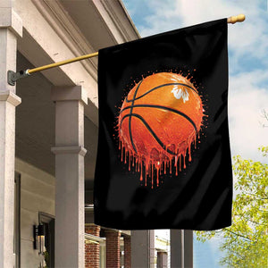 Funny Basketball Drip Splash Graphic Garden Flag TS11 Print Your Wear