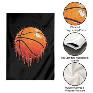 Funny Basketball Drip Splash Graphic Garden Flag TS11 Print Your Wear