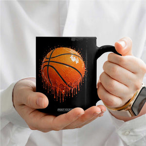 Funny Basketball Drip Splash Graphic Coffee Mug TS11 Print Your Wear