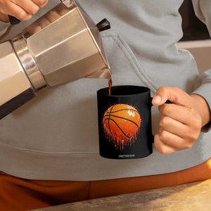 Funny Basketball Drip Splash Graphic Coffee Mug TS11 Print Your Wear