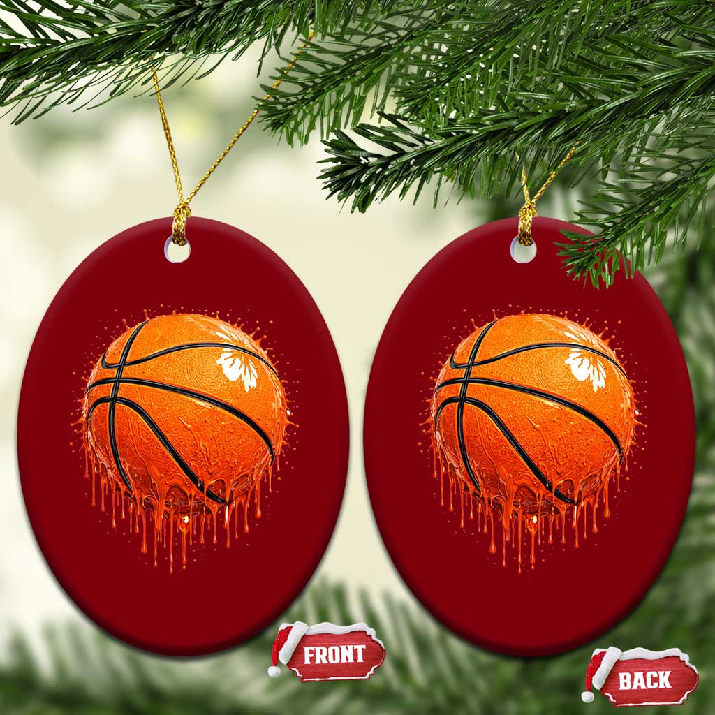Funny Basketball Drip Splash Graphic Ceramic Ornament TS11 Print Your Wear