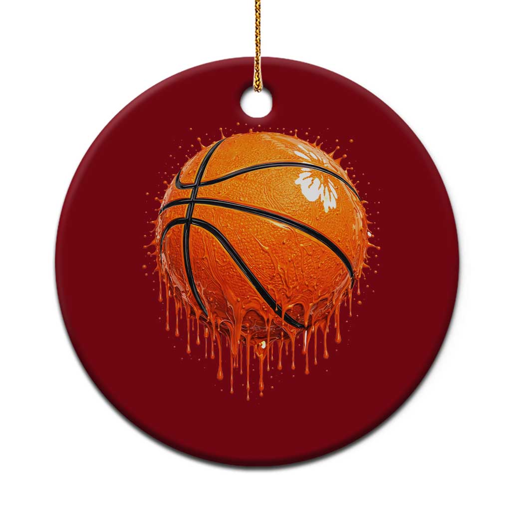 Funny Basketball Drip Splash Graphic Ceramic Ornament TS11 1pc Red Print Your Wear
