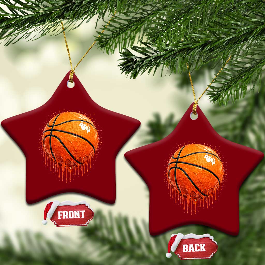 Funny Basketball Drip Splash Graphic Ceramic Ornament TS11 Print Your Wear