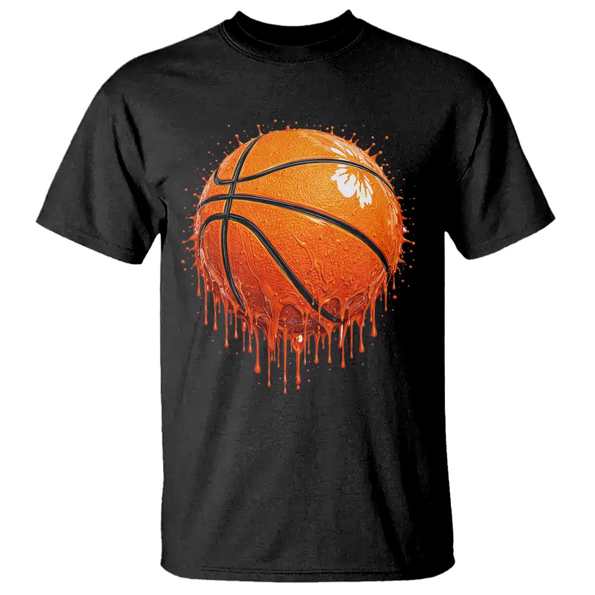 Funny Basketball Drip Splash Graphic T Shirt TS11 Black Print Your Wear