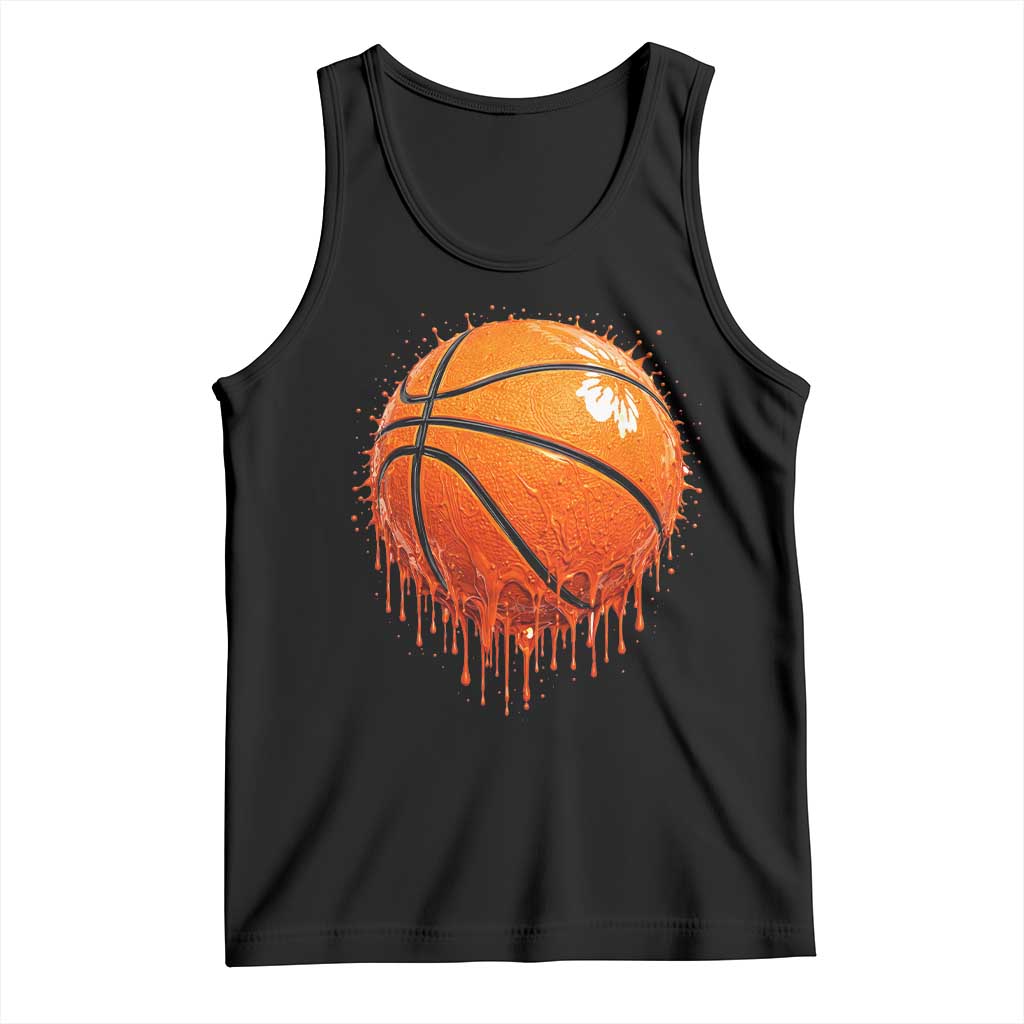 Funny Basketball Drip Splash Graphic Tank Top TS11 Black Print Your Wear