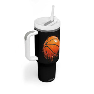 Funny Basketball Drip Splash Graphic Tumbler With Handle TS11 Print Your Wear