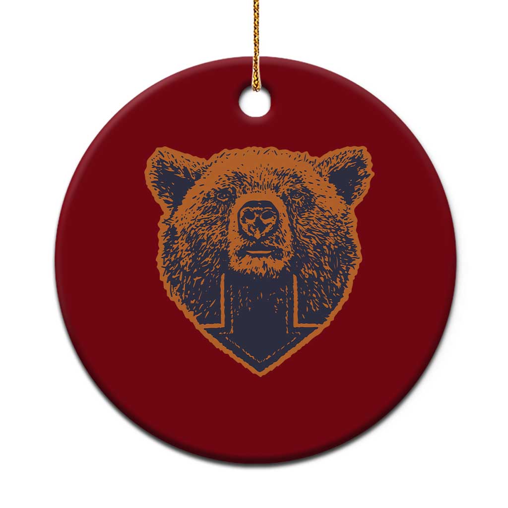CFB Bear Lover Ceramic Ornament Vintage Down Sign Football Game Day TS11 1pc Red Print Your Wear
