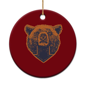 CFB Bear Lover Ceramic Ornament Vintage Down Sign Football Game Day TS11 1pc Red Print Your Wear