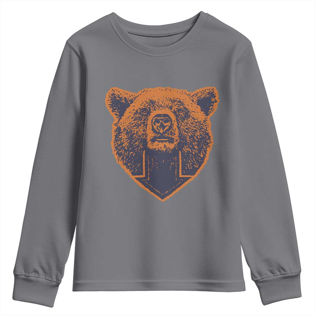 CFB Bear Lover Youth Sweatshirt Vintage Down Sign Football Game Day TS11 Charcoal Print Your Wear