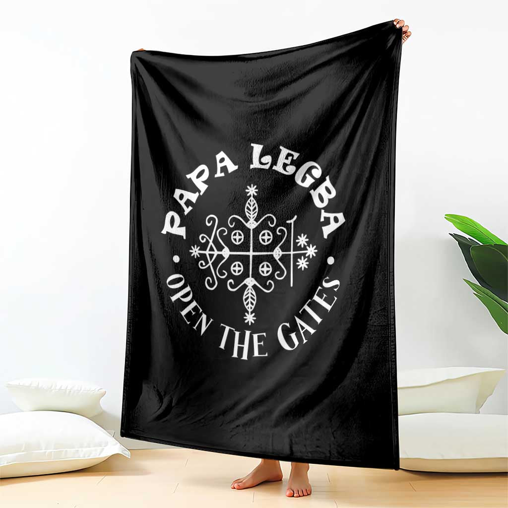 Papa Legba Throw Blanket Open The Gates Louisiana Voodoo Loa Veve TS11 Print Your Wear