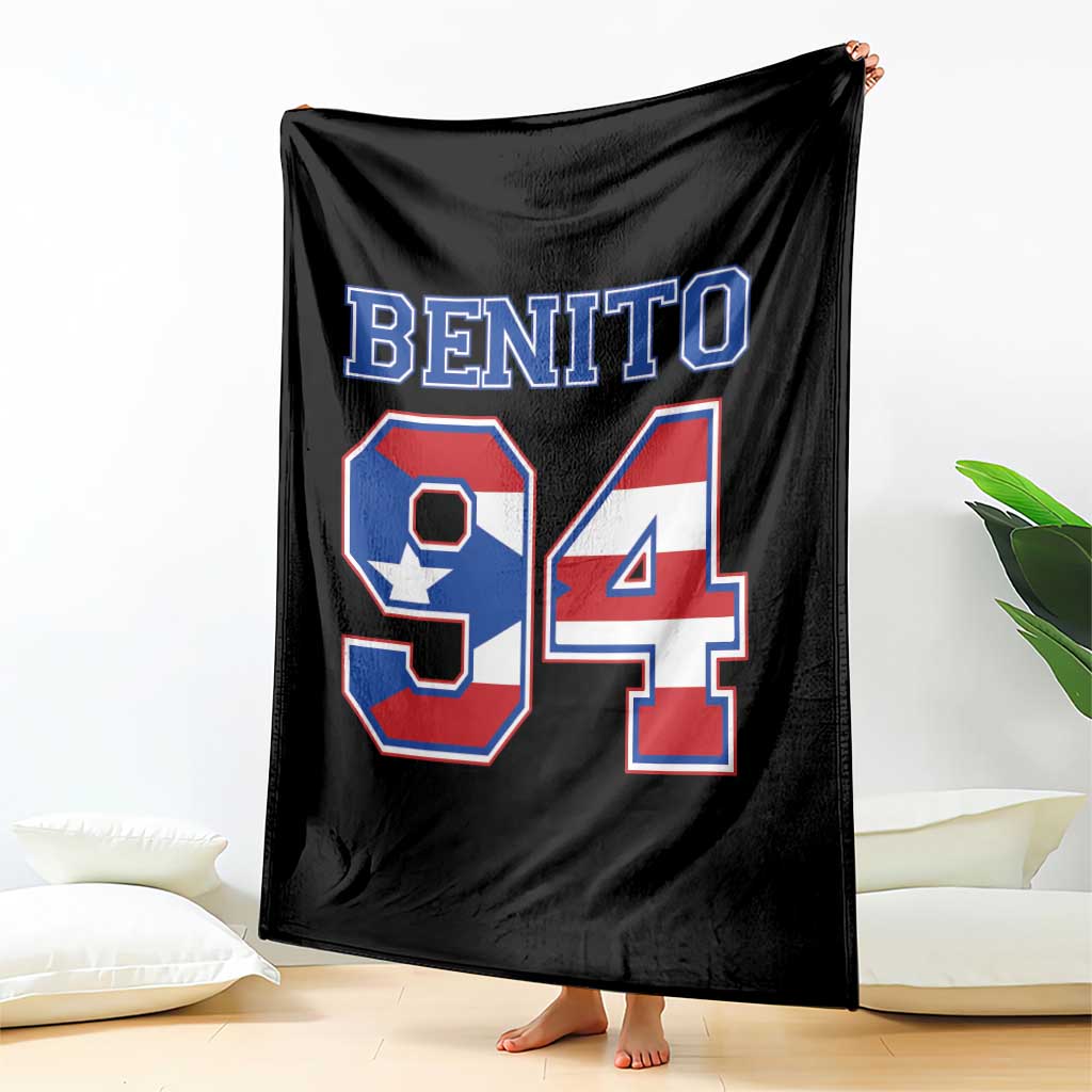 Puerto Rico Jersey Benito Number 94 Graphic Throw Blanket TS11 Print Your Wear