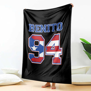 Puerto Rico Jersey Benito Number 94 Graphic Throw Blanket TS11 Print Your Wear