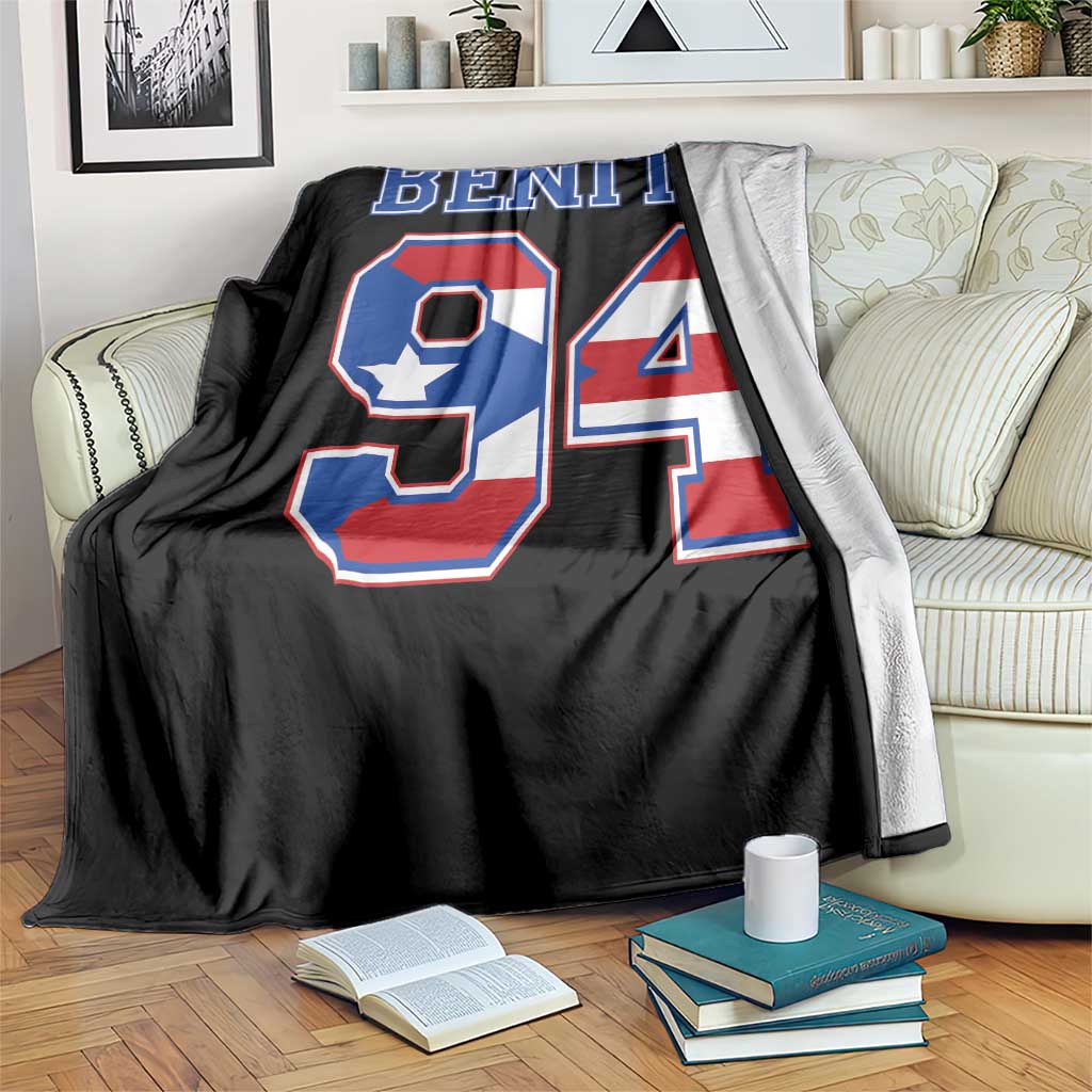Puerto Rico Jersey Benito Number 94 Graphic Throw Blanket TS11 Print Your Wear