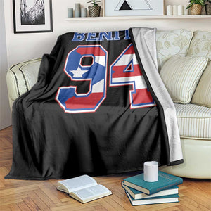 Puerto Rico Jersey Benito Number 94 Graphic Throw Blanket TS11 Print Your Wear