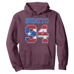 Puerto Rico Jersey Benito Number 94 Graphic Hoodie TS11 Maroon Print Your Wear