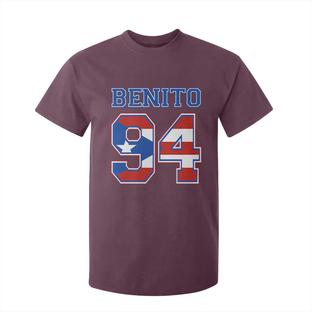 Puerto Rico Jersey Benito Number 94 Graphic T Shirt For Kid TS11 Maroon Print Your Wear