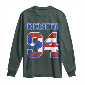 Puerto Rico Jersey Benito Number 94 Graphic Long Sleeve Shirt TS11 Dark Forest Green Print Your Wear