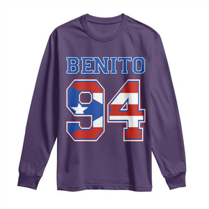 Puerto Rico Jersey Benito Number 94 Graphic Long Sleeve Shirt TS11 Purple Print Your Wear
