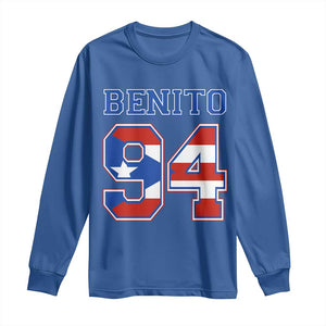 Puerto Rico Jersey Benito Number 94 Graphic Long Sleeve Shirt TS11 Royal Blue Print Your Wear