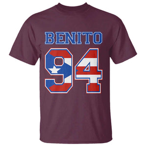 Puerto Rico Jersey Benito Number 94 Graphic T Shirt TS11 Maroon Print Your Wear
