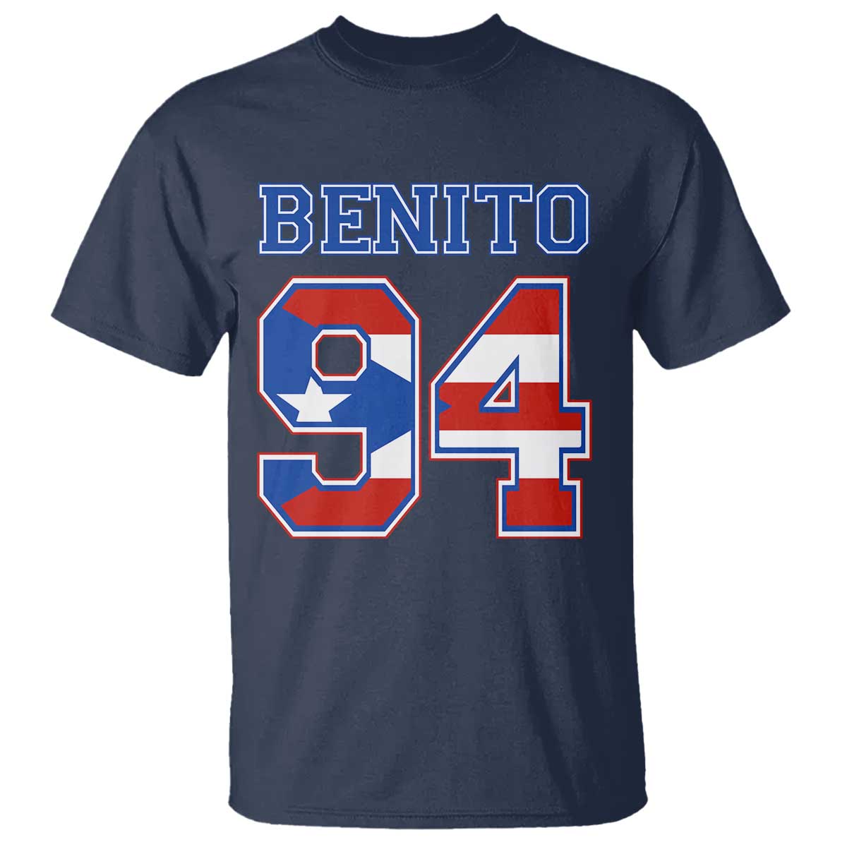 Puerto Rico Jersey Benito Number 94 Graphic T Shirt TS11 Navy Print Your Wear