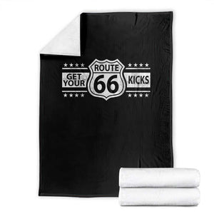 Route Highway 66 Throw Blanket Get Your Kicks American Road Trip TS11 Black Print Your Wear