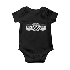Route Highway 66 Baby Onesie Get Your Kicks American Road Trip TS11 Black Print Your Wear
