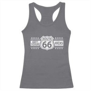 Route Highway 66 Racerback Tank Top Get Your Kicks American Road Trip TS11 Charcoal Print Your Wear
