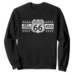 Route Highway 66 Sweatshirt Get Your Kicks American Road Trip TS11 Black Print Your Wear
