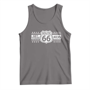 Route Highway 66 Tank Top Get Your Kicks American Road Trip TS11 Deep Heather Print Your Wear