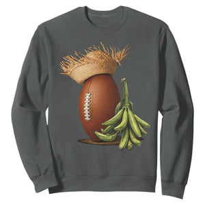 Funny Puerto Rico Football Boricua Pava Hat Sweatshirt TS11 Dark Heather Print Your Wear