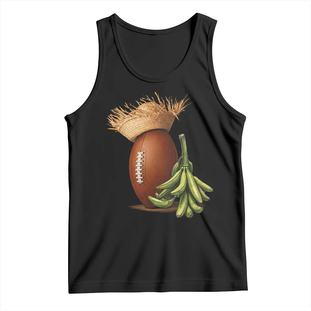Funny Puerto Rico Football Boricua Pava Hat Tank Top TS11 Black Print Your Wear