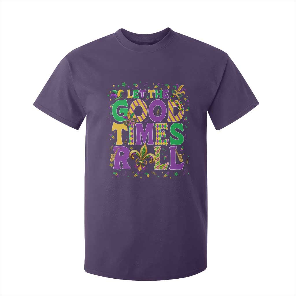 Mardi Gras Let The Good Times Roll T Shirt For Kid Funny Carnival TS11 Purple Print Your Wear