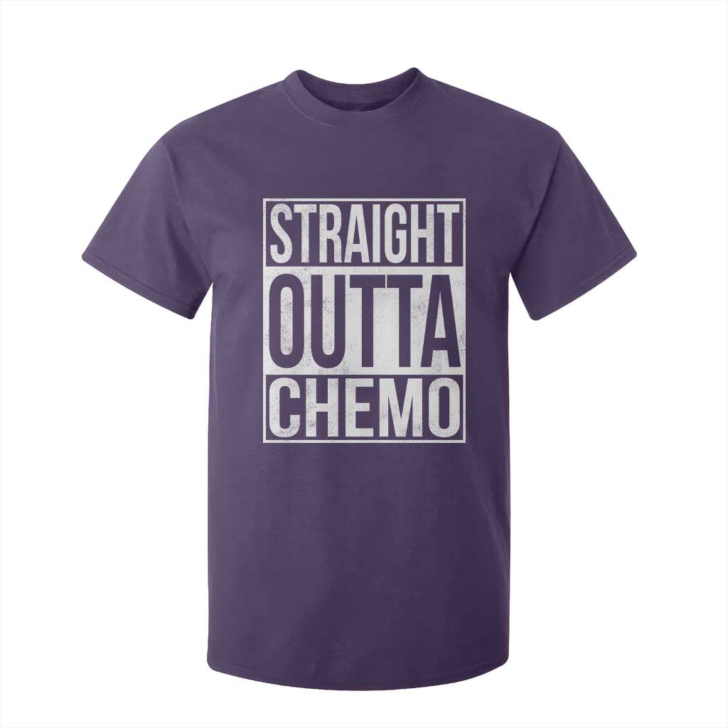 Straight Outta Chemo T Shirt For Kid Funny Battle Cancer Gift TS11 Purple Print Your Wear