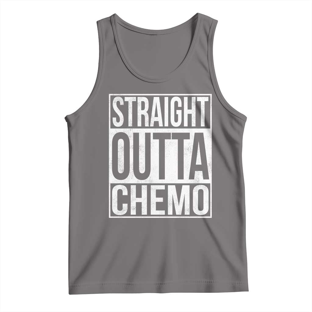 Straight Outta Chemo Tank Top Funny Battle Cancer Gift TS11 Deep Heather Print Your Wear